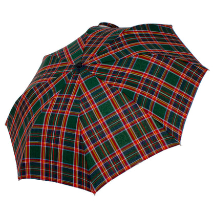 Tm 100. 42  Green red tartan folding umbrella