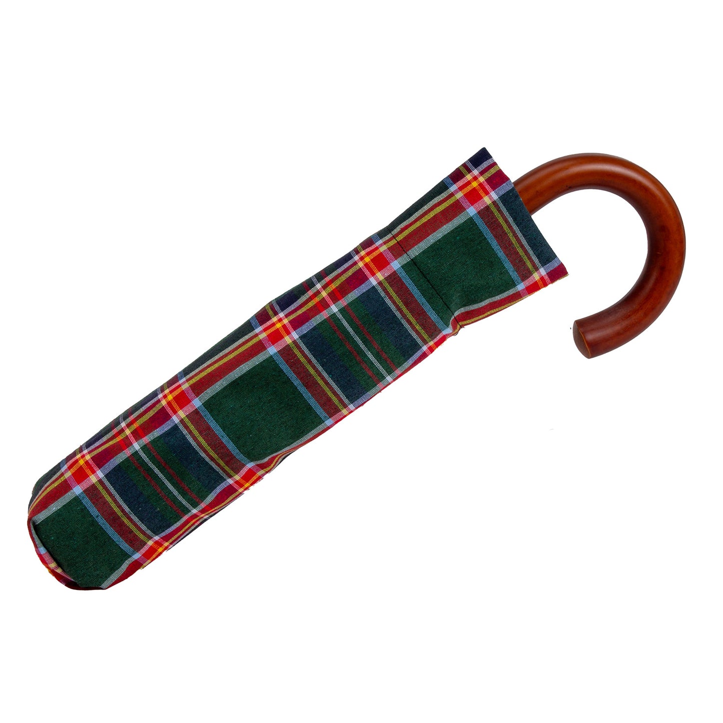 Tm 100. 42  Green red tartan folding umbrella
