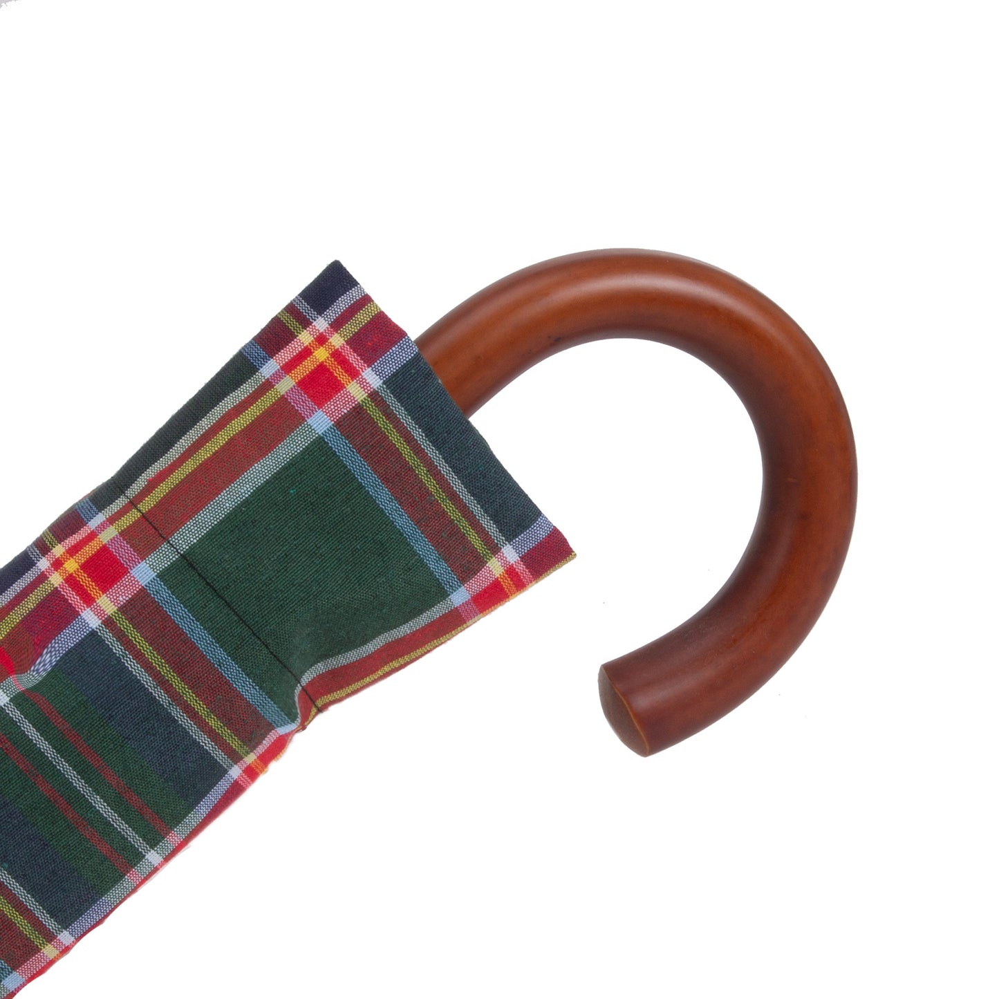 Tm 100. 42  Green red tartan folding umbrella