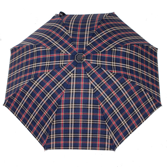Tm 100. 45  Blue  tartan folding umbrella
