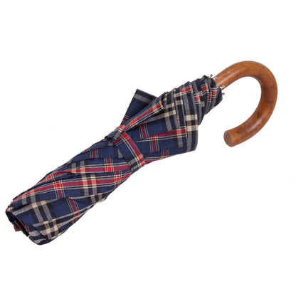 Tm 100. 45  Blue  tartan folding umbrella