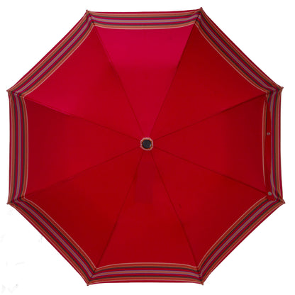Ombrello pieghevole bordo romano rosso