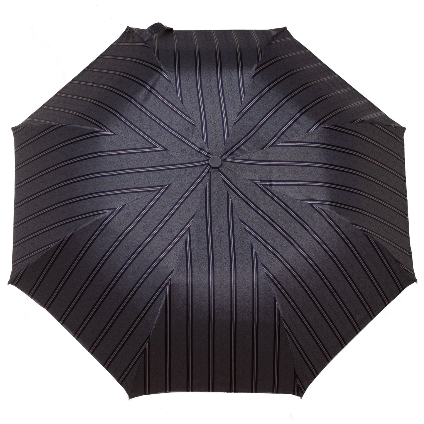 Tm 11800. 3  Folding  umbrella grey blue stripes