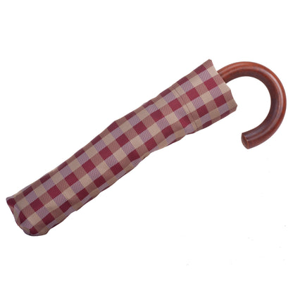 Tm 4400. 1  Burgundy squares folding umbrella